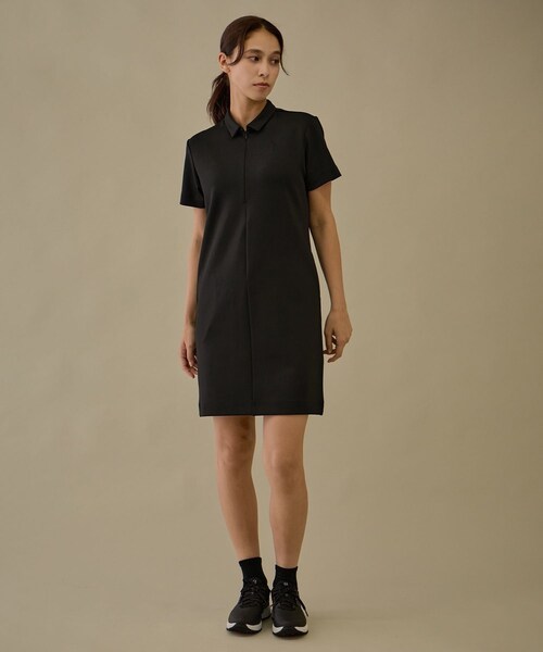 ROPE'(ロペ)の「レクチュールエコダンボールワンピース(ワンピース・レディース・ブラック/ベージュ系・L/M/S)」の9枚目の写真