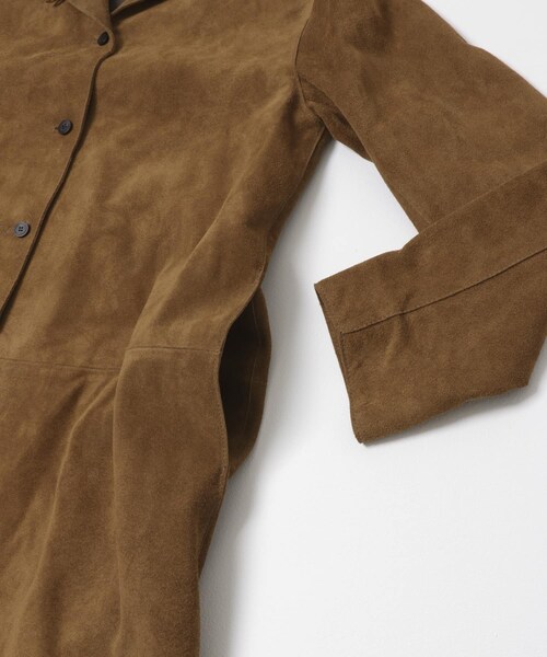 URBAN RESEARCH（アーバンリサーチ）の「LE17SEPTEMBRE　COW LEATHER SUEDE LONG COAT（テーラードジャケット・レディース・BROWN・36）」の6枚目の写真