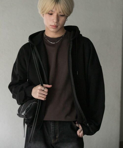 SENSE OF PLACE by URBAN RESEARCH（センスオブプレイスバイアーバンリサーチ）の「バルーンzipルーズパーカー（パーカー・メンズ・CHARCOAL/BLACK/GRAY・M/L）」の5枚目の写真