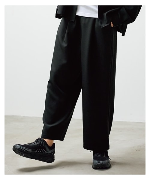 nissen（ニッセン）の「ストレッチタックワイドパンツ（セットアップ対応）（パンツ・メンズ・黒/ブラウン・M/L/LL/3L/4L/5L/6L/8L/10L）」の19枚目の写真