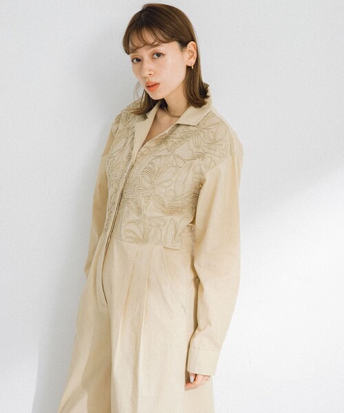 URBAN RESEARCH Sonny Label（アーバンリサーチサニーレーベル）の「エンブロイダリーオールインワン（サロペット/オーバーオール・レディース・ブラック/ベージュ・36/38）」の17枚目の写真