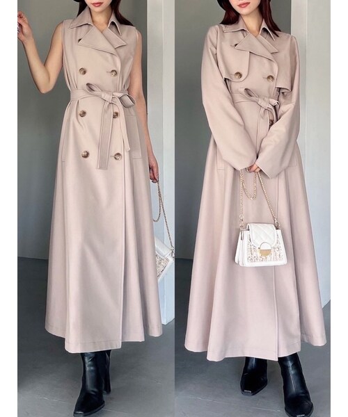 RESEXXY（リゼクシー） 2WAYセパレートフレアトレンチコート （BRN） リゼクシー RESEXXY 2WAYセパレートフレアトレンチコート （BRN