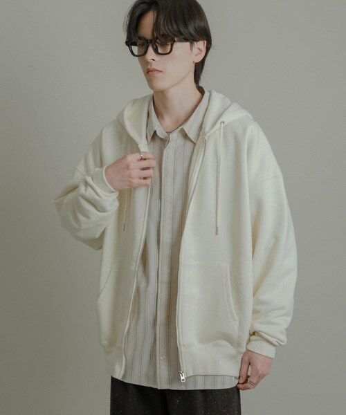 SENSE OF PLACE by URBAN RESEARCH（センスオブプレイスバイアーバンリサーチ）の「『ユニセックス』Wジップパーカー（パーカー・メンズ・IVORY/BLACK/GRAY/RED・M/L）」の9枚目の写真