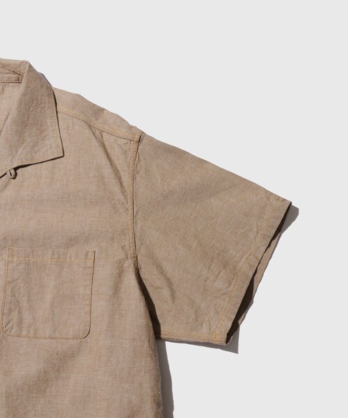 ADAM ET ROPE'(アダムエロペ)の「【MISTER FREEDOM×SUGAR CANE】6oz BEIGE CHAMBRAY WATERTOWN SHIRT(シャツ/ブラウス・メンズ・ベージュ・L/XL)」の6枚目の写真