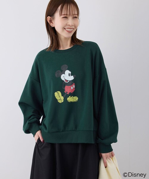 ROPE' PICNIC（ロペピクニック）の「MICKEY MOUSE/プリントスウェット（スウェット・レディース・キナリ/グリーン・38）」の17枚目の写真