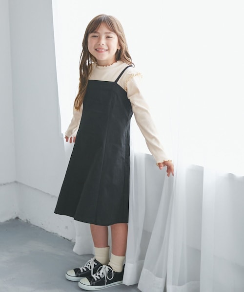 ROPE' PICNIC(ロペピクニック)の「【KIDS/キッズ】プチフリル配色テレコトップス(Tシャツ/カットソー・レディース・ブラック/キナリ/ラベンダー系・L/M/S)」の18枚目の写真