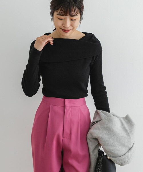 URBAN RESEARCH ROSSO（アーバンリサーチロッソ）の「F by ROSSO　アシメボートネックプルオーバー（Tシャツ/カットソー・レディース・BORDER/OFF WHITE/BLACK・FREE）」の16枚目の写真