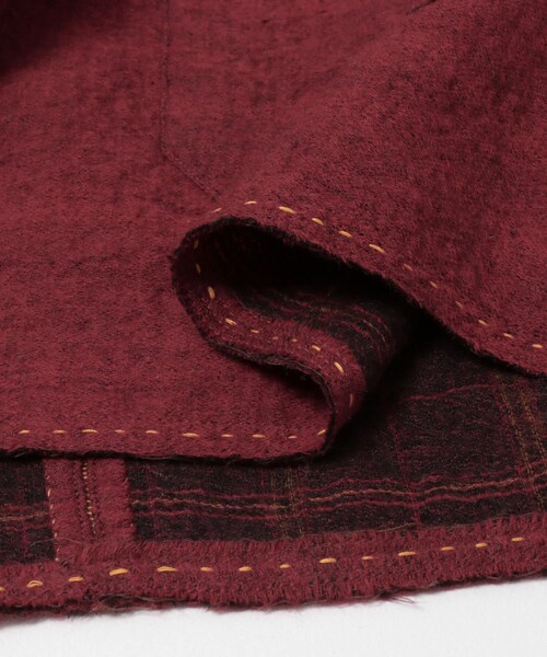 URBAN RESEARCH（アーバンリサーチ）の「MAATEE&SONS　GUPTA WOOL WFACE COVERALL（カバーオール・メンズ・CHACOAL/RED・2/3）」の11枚目の写真