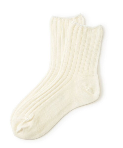 ADAM ET ROPE'(アダムエロペ)の「【R&D.M.Co-OLDMAN'S TAILOR】SOCKS(ソックス/靴下・レディース・オフホワイト/キャメル/オリーブ・F)」の18枚目の写真