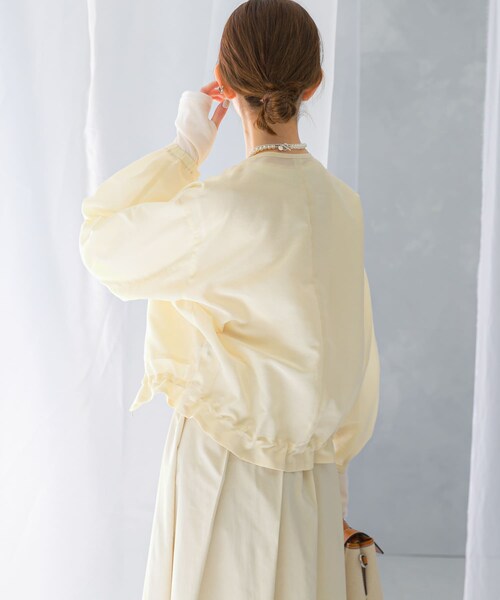 URBAN RESEARCH ROSSO（アーバンリサーチロッソ）の「オーガンジーシアーブルゾン（ブルゾン・レディース・CHARCOAL/CREAM・FREE）」の7枚目の写真