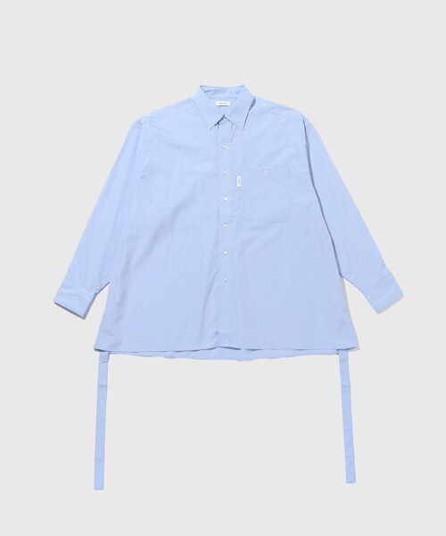 ADAM ET ROPE'(アダムエロペ)の「【BASICKS/ベイシックス】2way Thomas Mason Shirt(シャツ/ブラウス・メンズ・ブルー系/サックス・S)」の2枚目の写真