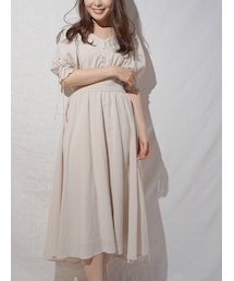 MERCURYDUO | ボリュームスリーブシャーリングシャツワンピース(ワンピース)