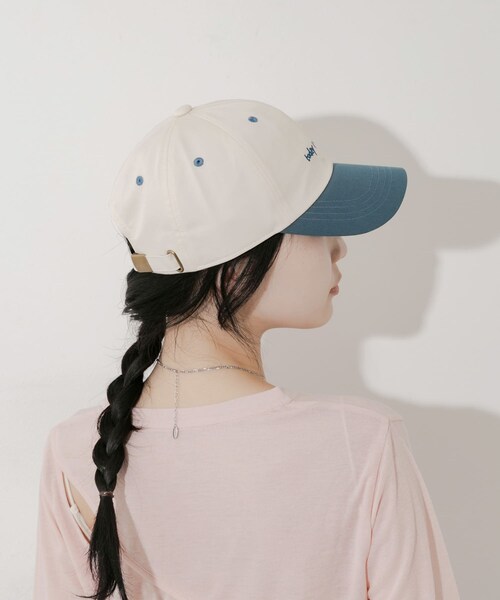 SMELLY（スメリー）の「バイカラーコットンキャップ（キャップ・レディース・OFF/BLU/BEG/ORG/CGR/BRN・-）」の13枚目の写真