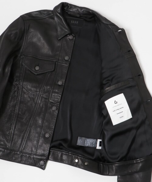 URBAN RESEARCH(アーバンリサーチ)の「A.D.A.N LEATHER TRUCKER JACKET(ブルゾン・メンズ・BLACK・S/M/L)」の9枚目の写真