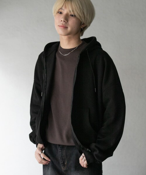 SENSE OF PLACE by URBAN RESEARCH（センスオブプレイスバイアーバンリサーチ）の「バルーンzipルーズパーカー（パーカー・メンズ・CHARCOAL/BLACK/GRAY・M/L）」の6枚目の写真