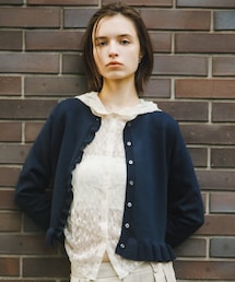 SENSE OF PLACE by URBAN RESEARCH | 『洗濯可』フリルトリムニットカーディガン(ニット/セーター)