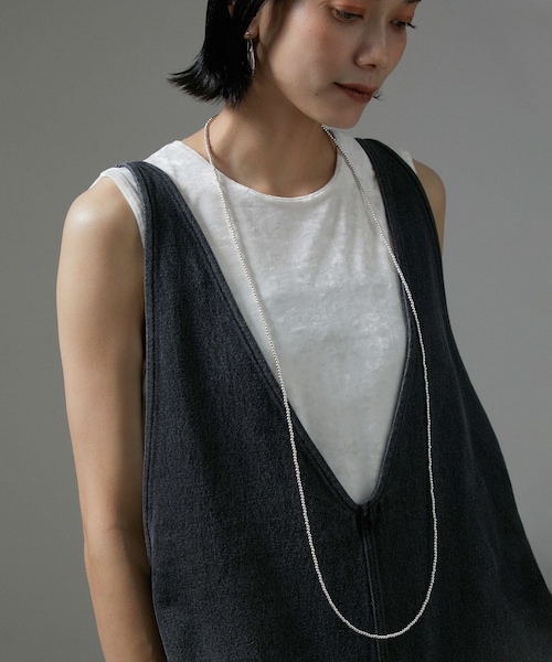 ADAM ET ROPE'（アダムエロペ）の「【ERICKA NICOLAS BEGAY】ナバホパールネックレス3mm/120cm（ネックレス・レディース・シルバー・F）」の5枚目の写真