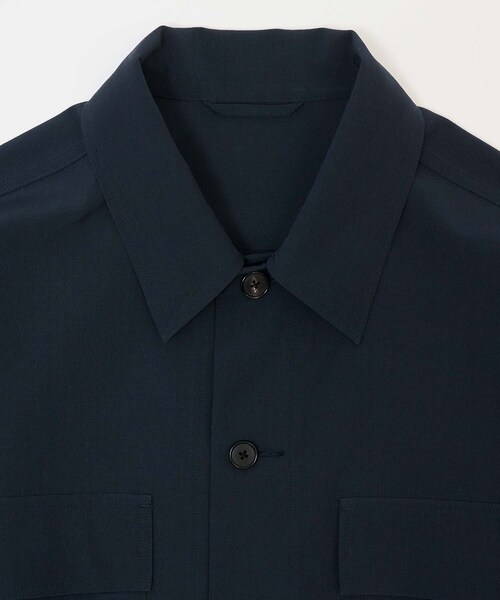 ADAM ET ROPE'(アダムエロペ)の「TRUCKER SHIRT JACKET(その他アウター・メンズ・ブラック/ネイビー・L/S/M)」の6枚目の写真