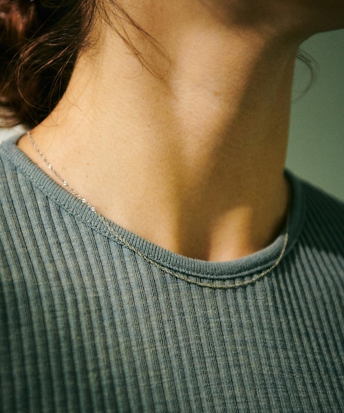 ROPE'(ロペ)の「【Lulu】R(ロペ アール)PT スクリューチェーンショートネックレス(ネックレス・レディース・シルバー系・F)」の20枚目の写真