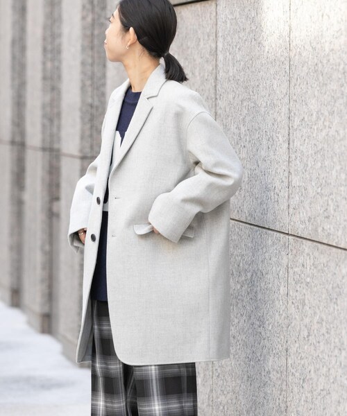 URBAN RESEARCH DOORS(アーバンリサーチドアーズ)の「FORK&SPOON チェスタージャケットコート(チェスターコート・レディース・BLACK/TOPGRAY/NUTSBROWN・1)」の20枚目の写真