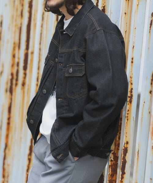 ITEMS URBANRESEARCH（アイテムズ アーバンリサーチ）の「DENIM JACKET TYPE 2nd（デニムジャケット・メンズ・BLK/IDG BLU/BLU・M/L）」の7枚目の写真