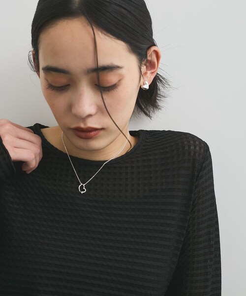 VIS（ビス）の「スウィングハートラインネックレス（ネックレス・レディース・ゴールド/シルバー・F）」の6枚目の写真