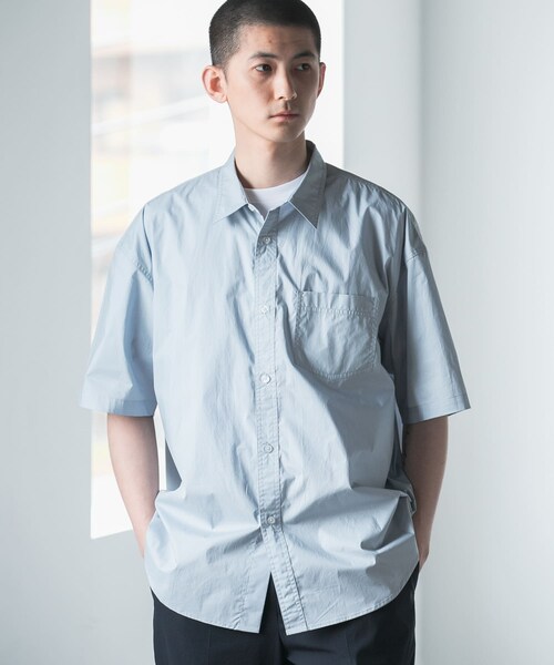 URBAN RESEARCH（アーバンリサーチ）の「高密度コットンショートスリーブシャツ（シャツ/ブラウス・メンズ・YELLOW/WHITE/GRAY/L.BLUE・M/L）」の22枚目の写真