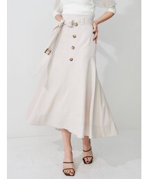 MERCURYDUO | アシンメトリートレンチフレアスカート(スカート)