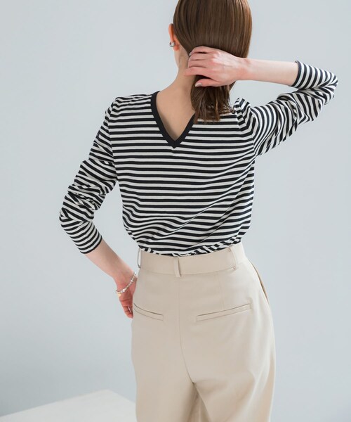 URBAN RESEARCH ROSSO（アーバンリサーチロッソ）の「LE MINOR　MADEMOISELLE（Tシャツ/カットソー・レディース・ECRU BLACK/WHT MARINE/WHT R PINK・Free）」の4枚目の写真
