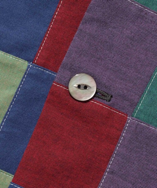 ADAM ET ROPE'(アダムエロペ)の「【NEEDLES/ニードルス】3B Jacket - Cotton Oxford Patchwork(その他アウター・メンズ・ネイビー系・M/S)」の8枚目の写真