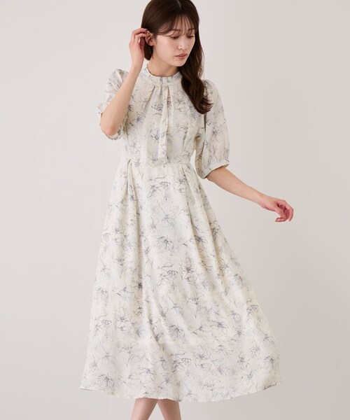 Jayro(ジャイロ)の「半袖ボウタイワンピース(ワンピース・レディース・ホワイト系/ネイビー/ブルー/ピンク・M)」の11枚目の写真