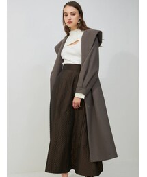 MERCURYDUO | フーデッドロングコート(チェスターコート)