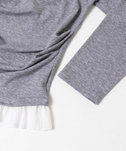 SENSE OF PLACE by URBAN RESEARCH（センスオブプレイスバイアーバンリサーチ）の「フリルドレープトップ（Tシャツ/カットソー・レディース・OFF×BLK/BLACK/GRAY・One）」の14枚目の写真