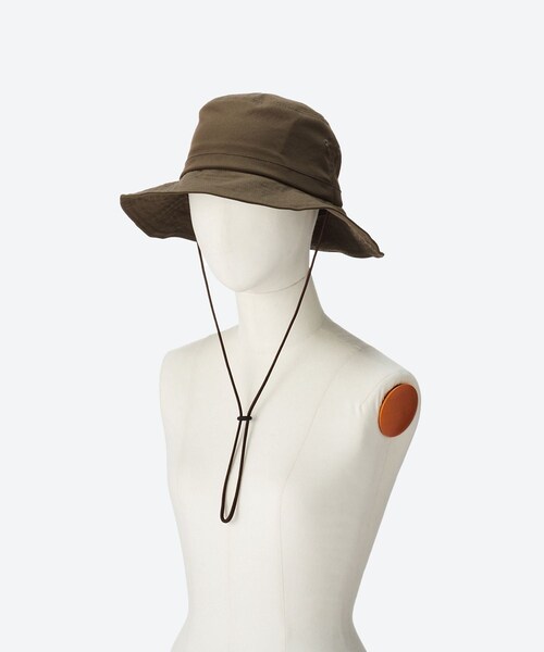 ADAM ET ROPE'(アダムエロペ)の「【KIJIMA TAKAYUKI(キジマ タカユキ)】DRY TWILL OVERSIZED SAFARI HAT(ハット・レディース・ベージュ/カーキ・F)」の4枚目の写真