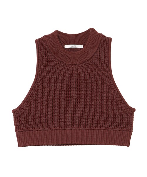 UN3D.(アンスリード)の「WAFFLE SHORT KNIT VEST(ニット/セーター・レディース・グレー/ブラック/ブラウン・F)」の21枚目の写真