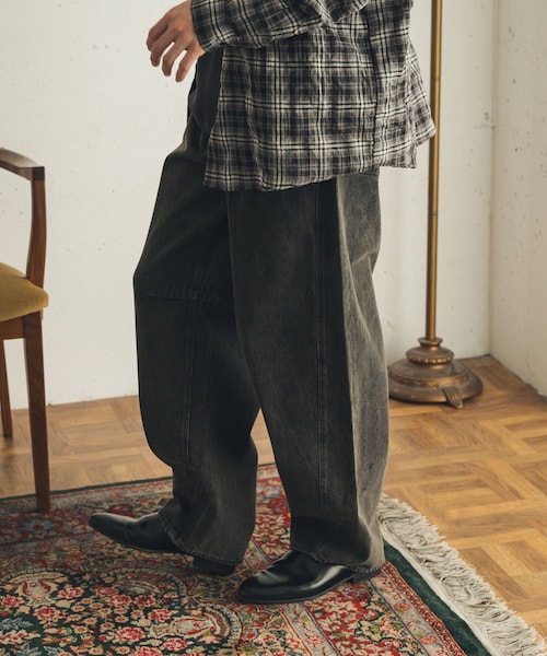 SENSE OF PLACE by URBAN RESEARCH(センスオブプレイスバイアーバンリサーチ)の「カラーカーブデニム(デニムパンツ・メンズ・BLACK/L.INDIGO/ONE WASH・M/L)」の5枚目の写真