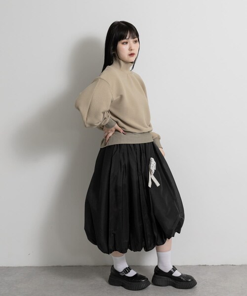 THE GOODLAND MARKET（ザグッドランドマーケット）の「Jens　SWEAT LIKE PULLOVER（Tシャツ/カットソー・レディース・BLACK/GRAY/BEIGE・2）」の19枚目の写真