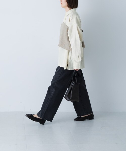 かぐれ（カグレ）の「セミウェットリネンキャミソール（その他トップス・レディース・NATURAL/BLACK・Free）」の20枚目の写真