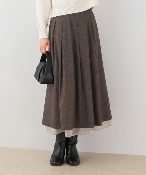 URBAN RESEARCH ROSSO（アーバンリサーチロッソ）の「F by ROSSO　ツイードライクフレアスカート（スカート・レディース・C/GRAY ST/BROWN・36/38）」の14枚目の写真
