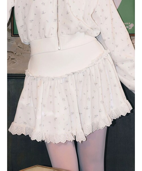 CALNAMUR（カルナムール）の「2wayスウェットミニスカート（スカート・レディース・ホワイト/グレー/ネイビー・F）」の3枚目の写真