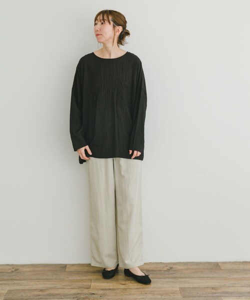 ITEMS URBANRESEARCH（アイテムズ アーバンリサーチ）の「ポケットTブラウス（シャツ/ブラウス・レディース・BLK/GREGE/MNT・FREE）」の7枚目の写真