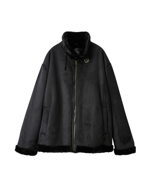 フェイクヌバックレザー　フルジップブルゾン【大きいサイズメンズ】
