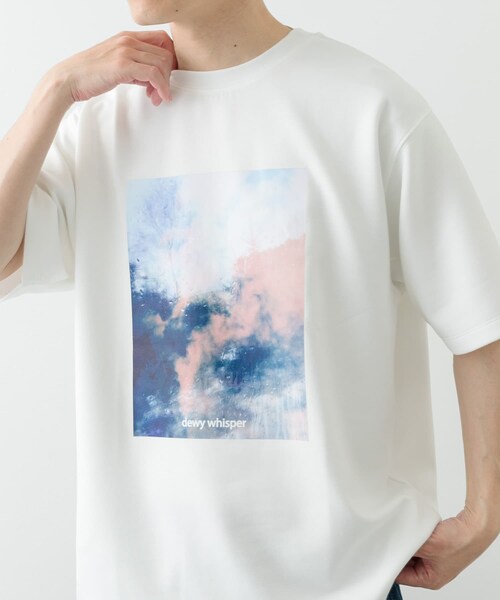 ITEMS URBANRESEARCH（アイテムズ アーバンリサーチ）の「Art Graphic ポンチTシャツ Dewy（Tシャツ/カットソー・メンズ・WHT/BLK・M/L）」の4枚目の写真