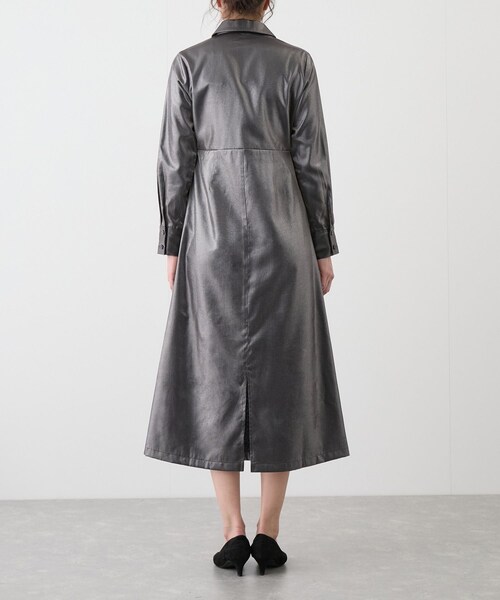 Jayro（ジャイロ）の「開衿Iラインワンピース（ワンピース・レディース・チャコール/キナリ/ベージュ・M）」の21枚目の写真