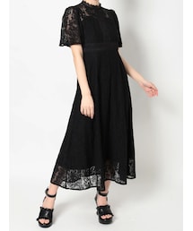 EATME | フレアスリーブレースマキシワンピース(ワンピース)