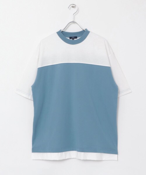 ITEMS URBANRESEARCH（アイテムズ アーバンリサーチ）の「フハクキリカエ TCクルーネックTシャツ（Tシャツ/カットソー・メンズ・BLU/BLK/GRN・M/L）」の9枚目の写真