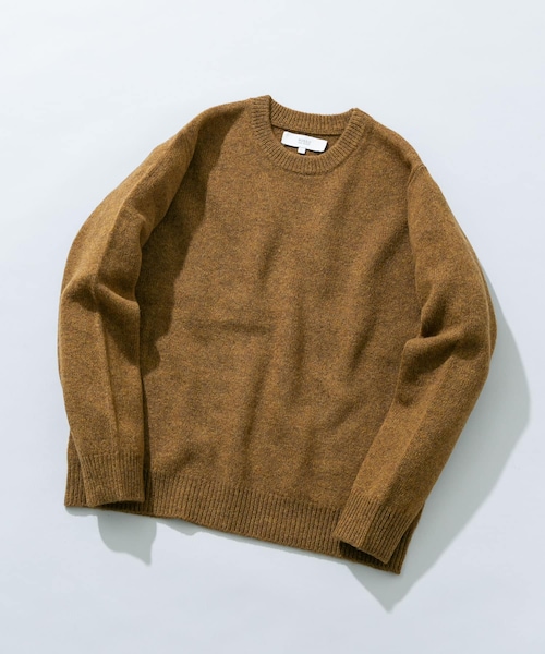 URBAN RESEARCH ROSSO（アーバンリサーチロッソ）の「『XLサイズあり』シェットランドウールクルーネックニット（ニット/セーター・メンズ・NAVY/BLACK/GRAY/GREIGE/KHAKI/GREEN/WHITE/ROYAL BLUE/INDIGO/MASTARD/WINE/LAVENDER・S/M/L/XL）」の6枚目の写真