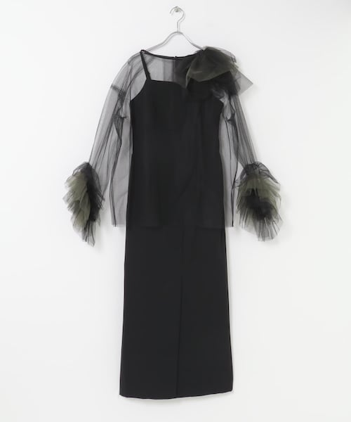 URBAN RESEARCH ROSSO（アーバンリサーチロッソ）の「BLOOMING TULLE DRESS（ワンピース・レディース・L.BLUE/OLIVE/BLACK・36/38）」の5枚目の写真