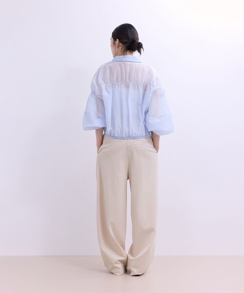 ADAM ET ROPE'(アダムエロペ)の「【WEB限定】ハイウエストカーブパンツ(その他パンツ・レディース・ブラック/オフホワイト/キャメル・34/36/38)」の14枚目の写真