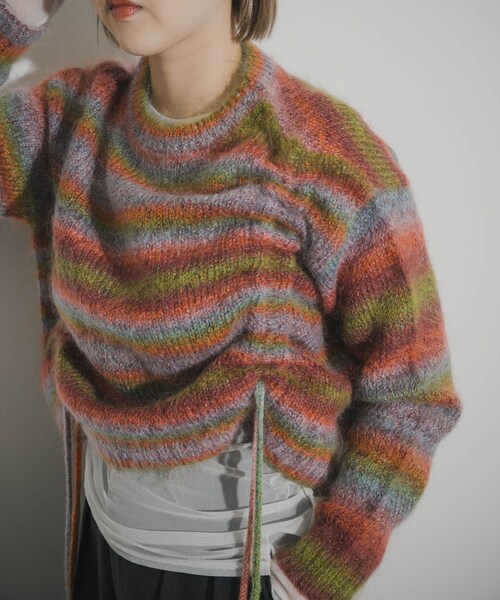 THE GOODLAND MARKET（ザグッドランドマーケット）の「cwtch　PSYCHEDELIC KNIT TOPS（ニット/セーター・レディース・NAVY/YELLOW・Free）」の20枚目の写真
